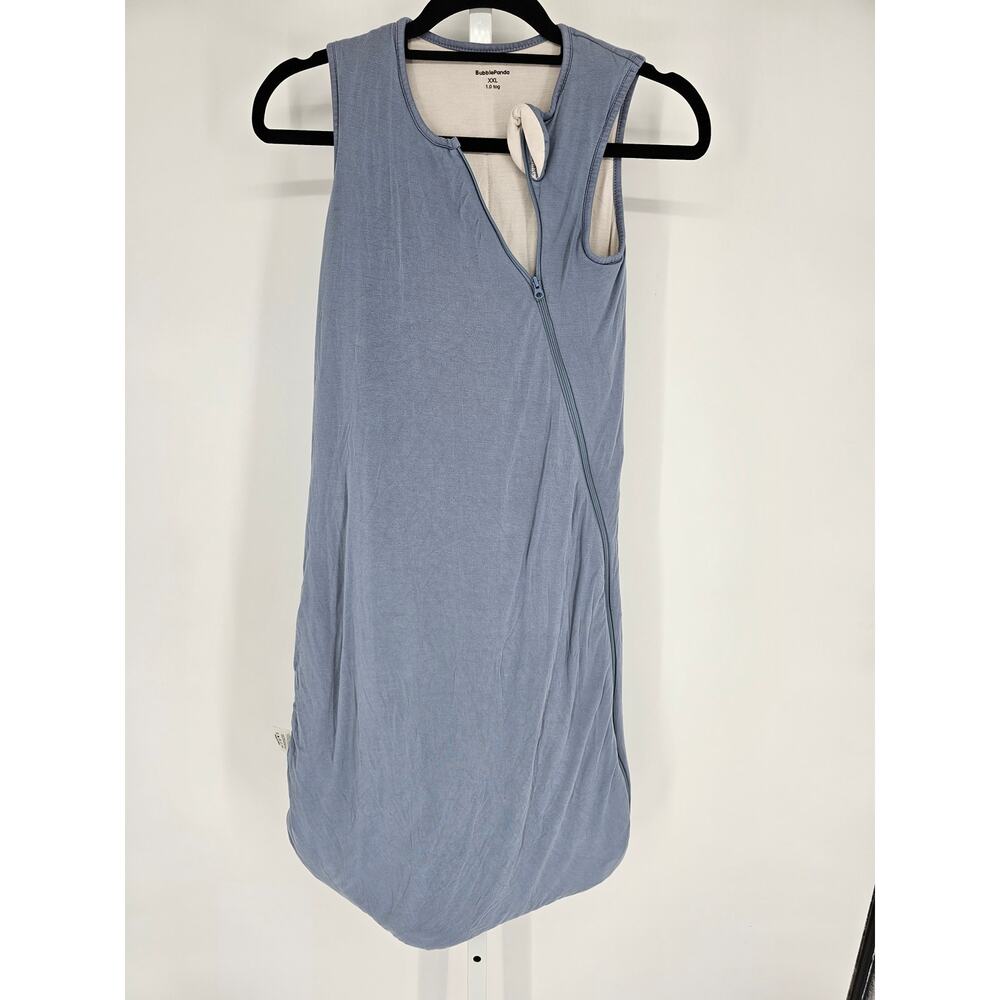 Bubble Panda 2 Way Zip Up BAMBOO Sleep Sack XXL (28-32 Lbs) 1.0 Tog Blue